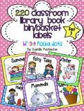 220 Classroom Library Book Bin / Basket Labels {Bright Pol