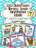 220 Classroom Library Book Bin / Basket Labels {Colorful C