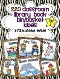 220 Classroom Library Book Bin / Basket Labels {Jungle Ani