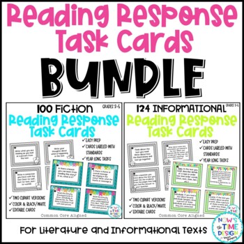 Preview of Reading Response Task Cards for Literature and Informational Bundle