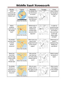 Preview of 225 Middle East Questions for ALL NINE WEEKS!