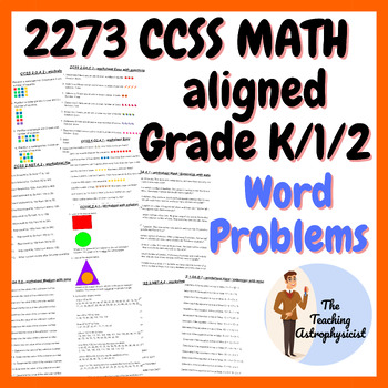 Preview of 2273 Common Core State Standards (CCSS) problems Grade K/1/2 - 123 worksheets