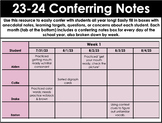 23-24 Conferring Notes (Google Sheets)