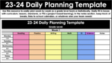 23-24 Daily Planning Template (Google Sheets)