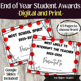 23-24 End of Year Class Awards- Digital and Print Options-