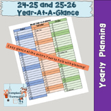 23-24 and 24-25 Year-At-A-Glance - EDITABLE - Simple Planner