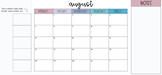 23-24 Yearly Planning Calendar | Blank, Editable, Simple, 