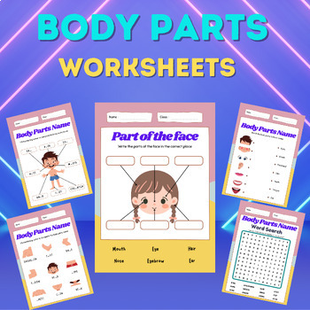 Preview of Body Parts Worksheets for Pre-K and Kindergarten