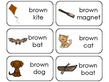 23 Color Brown Printable Flashcards Preschool Kindergarten by Teach At