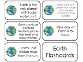 23 Earth Printable Solar System Astronomy Facts Flashcards.