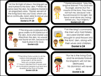 23 Printable Daniel and the Lions Den Flashcards. Preschool ...