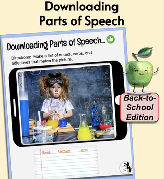 Preview of 23 different Back-to-School Parts of Speech Worksheets