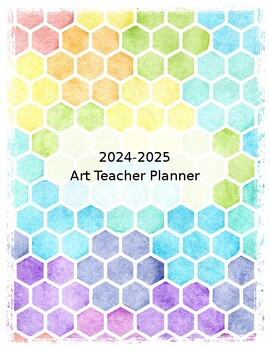 Preview of 24-25 Art Teacher Planner. Editable digital or printable plan book