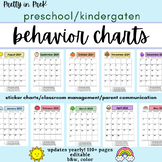 24/25 PreK/Kindergarten Behavior Sticker Charts - Classroo