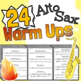 24 Alto Saxophone Warm Up Exercises | Bb Eb F 2nds 3rds Ch