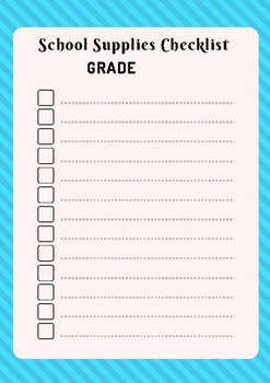 24 Back To School Supplies Checklist Printables By Happy Printables Club