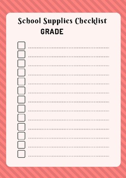 24 Back To School Supplies Checklist Printables by Happy Printables Club