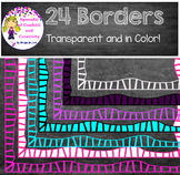 24 Borders!  Transparent and in Color {Confetti and Creati