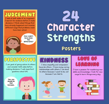 Preview of 24 Character Strengths Posters