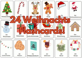 24 Christmas Flashcards in German! Weihnachten Flashcards!