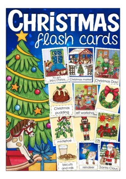 Preview of Christmas flash cards - ESL English vocabulary, winter, school, beginner