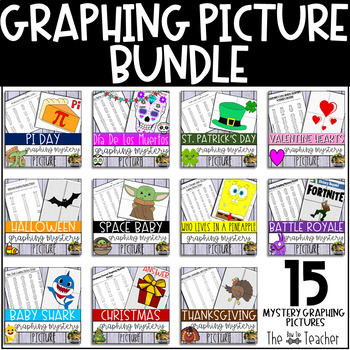 Preview of 24 Coordinate Graphing Picture GROWING Bundle! (SAVE 35% OFF)