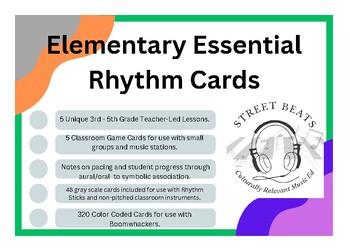 Preview of 24 Essential Elementary Rhythms Activity Pack