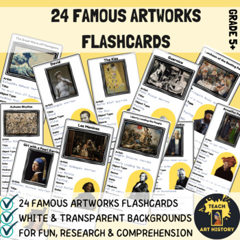 Preview of 24 Famous Artworks Flashcards