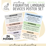 24 Figurative Language Devices Posters - Poetry & Writing 