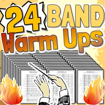 Preview of 24 Full Band Warm Ups | Individual Packets And Conductor Full Scores Included!