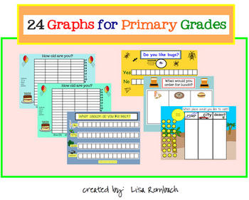 Preview of 24 Graphs for Primary Grades SmartBoard lesson
