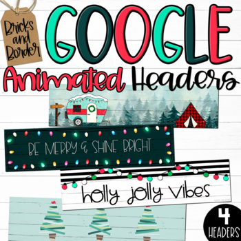 Preview of Animated Google Classroom Headers Christmas Gifs