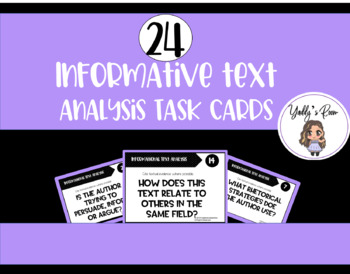 Preview of 24 Informational Text Task Cards CCSS