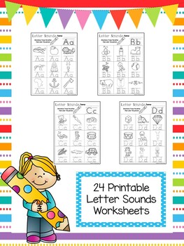 24 a z letter sounds printable worksheets in pdf file