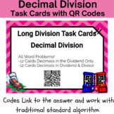 24 Long Division with Decimals- Real World Task Cards with