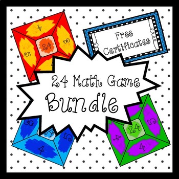 Preview of 24 Math Game Cards for All Levels (Bundle Discount)