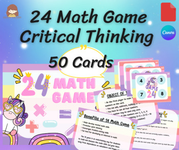 Preview of 24 Math Game Critical Thinking Game