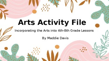 Preview of 24 Mini Lesson Ideas to Integrate the Arts (4-8th)