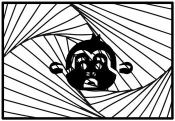 Preview of 24, Monkey Silhouette Pop Art Coloring Pages, Silhouette Stain Glass Art