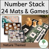 24 Nature Themed Number Stack Mats & Games - Numbers 0 to 20