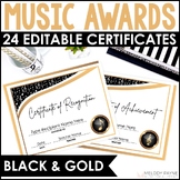 24 Printable Editable Music Awards Certificates for Piano 