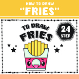 24 STEP TO DRAW "French fries", How to draw French fries, 