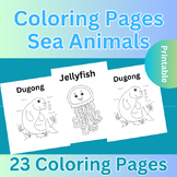 23 Sea Animals Coloring Pages Printable