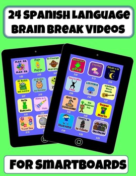 Preview of *24 Spanish Brain Break Videos* (SMART Notebook Version)