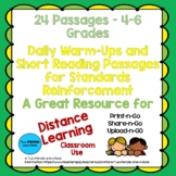 24 Standards-Based ELA Reading and Writing Passages Lesson