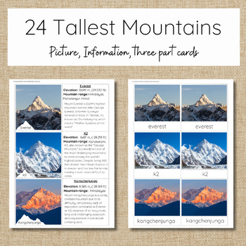 Preview of 24 Tallest Mountain Peaks