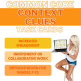 24 Task Cards - Context Clues and Determining Word Meaning