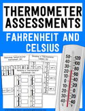 24 Thermometer Assessments - Fahrenheit and Celsius