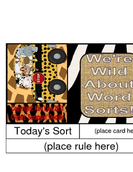 Preview of 24 Wild Word Sorts Ready for Any Pocket Chart