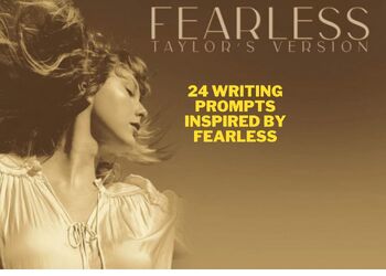 Preview of 24 Writing Prompts Inspired by Taylor Swift's album Fearless, bellringers, HW